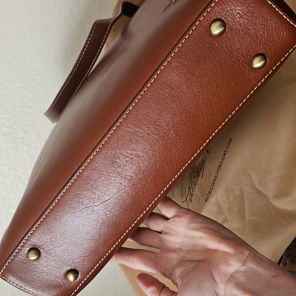 NWT Patricia Nash Brown Leather Viana Tanned Tote Bag Purse - Picture 6 of 15